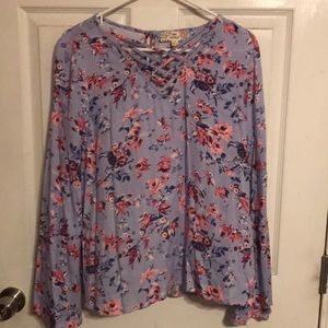 Floral lavender top.